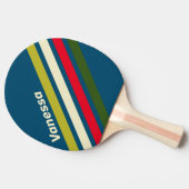 Raquette De Ping Pong Retro Rugby Angled Striping with Name (Côté)