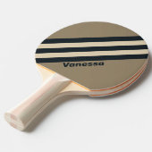 Raquette De Ping Pong Retro Stormy Desert Three Stripes with Name (Devant Angle)