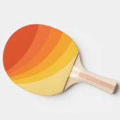 Raquette De Ping Pong Retro style jaune et orange rayons de soleil desig (Côté)