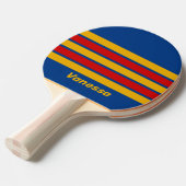 Raquette De Ping Pong Retro Warmhearted Across Striping with Name (Devant Angle)