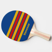 Raquette De Ping Pong Retro Warmhearted Across Striping with Name (Côté)