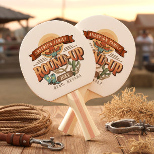 Raquette De Ping Pong Réunion de famille Western Round-Up ID1318