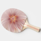 Raquette De Ping Pong Rêve floral rose doux Fleur d'art fractal Abstrait (Côté)