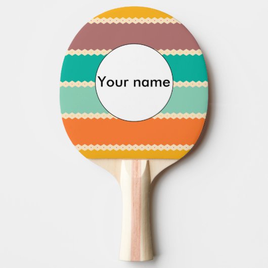 Raquette De Ping Pong Rhombus lignes conception abstraite (Devant)