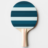 Raquette De Ping Pong Rhythm Stripes Horizontal Lines Sea Blue White (Dos)