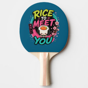 Raquette De Ping Pong Riz à vous rencontrer – Conception de Sushi Kawaii