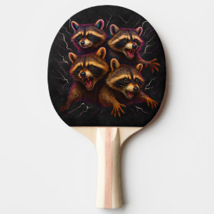 Raquette De Ping Pong Rizz Em avec le Tism Meme Autisme Drôle Racoon