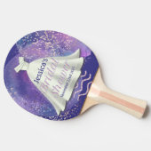 Raquette De Ping Pong Robe de mariée pour enterrement de vie de jeune fi (Côté)