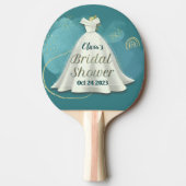 Raquette De Ping Pong Robe de mariée pour la fête de mariage en sarcelle (Devant)