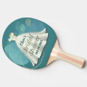 Raquette De Ping Pong Robe de mariée pour la fête de mariage en sarcelle (Côté)