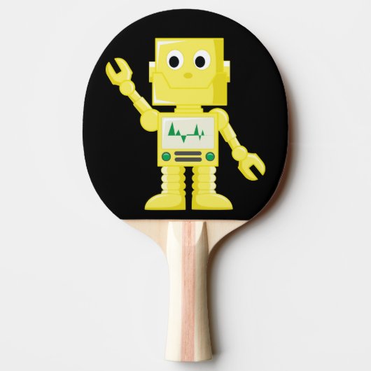 Raquette De Ping Pong Robot jaune (Dos)