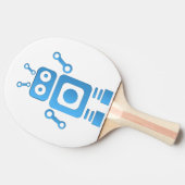 Raquette De Ping Pong Robot rétro bleu (Côté)