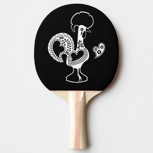 Raquette De Ping Pong Rooster portugais de la chance (Devant)