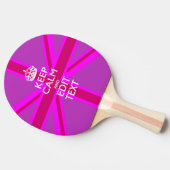 Raquette De Ping Pong Rose Chaud - Garder le calme Modifier le texte Uni (Côté)