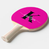 Raquette De Ping Pong Rose Chaude Monogramme Noir (Devant Angle)