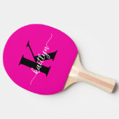 Raquette De Ping Pong Rose Chaude Monogramme Noir (Côté)