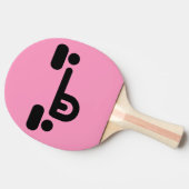Raquette de Ping Pong Rose Clair Visage Confus Coq (Côté)