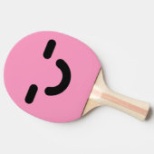 Raquette de Ping Pong Rose Clair Visage Joyeux (Côté)
