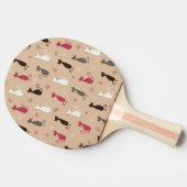 Raquette De Ping Pong rose de motif de chats (Côté)