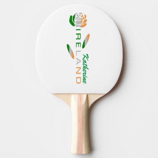 Raquette De Ping Pong Rose du drapeau irlandais personnalisé (Devant)