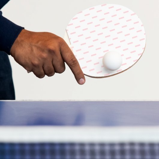 Raquette de ping pong rose et blanche à rayures ca (Insitu)