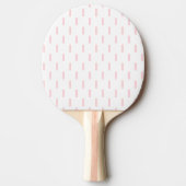 Raquette de ping pong rose et blanche à rayures ca (Devant)