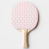 Raquette de ping pong rose et blanche à rayures ca (Devant)