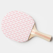 Raquette de ping pong rose et blanche à rayures ca (Côté)