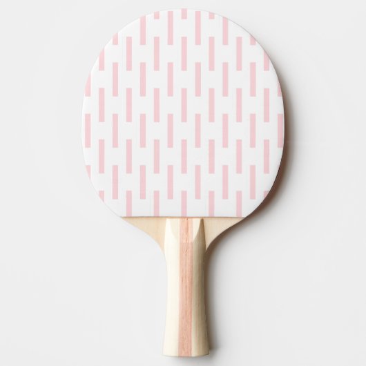Raquette de Ping Pong Rose et Blanche Rayure Carré (Devant)