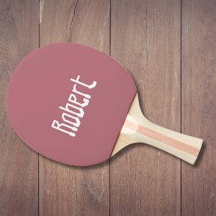Raquette De Ping Pong Rose Gold Moderne Nom Stylé Tendance Minimaliste