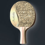 Raquette De Ping Pong Rose Gold Sparkle Glam Bling Métal personnalisé<br><div class="desc">Cette conception peut être personnalisée dans la zone fournie en modifiant la photo et/ou le texte. Vous pouvez également le customiser en cliquant sur Personnaliser ce Modèle, puis en choisissant l'option cliquer pour customiser et supprimer ou modifier la couleur de l'arrière - plan, ajouter du texte, modifier la couleur ou...</div>
