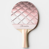 Raquette De Ping Pong Rose Gold Waffle personnalisée (Dos)
