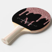 Raquette De Ping Pong Rose noir  or Parties scintillant gouttes Monogram (Devant Angle)