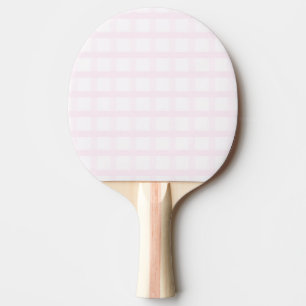 Raquette De Ping Pong Rose pastel et rose quartz rose motif gingham