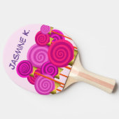 Raquette De Ping Pong Rose personnalisé (Côté)