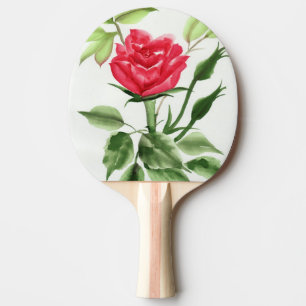 Raquette De Ping Pong Rose rouge