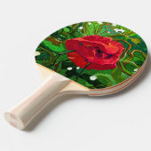 RAQUETTE DE PING PONG ROSE ROUGE (Devant Angle)