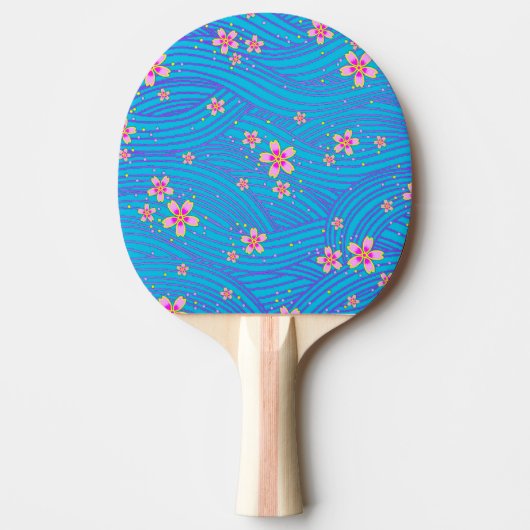 Raquette De Ping Pong rose violet et bleu (Devant)