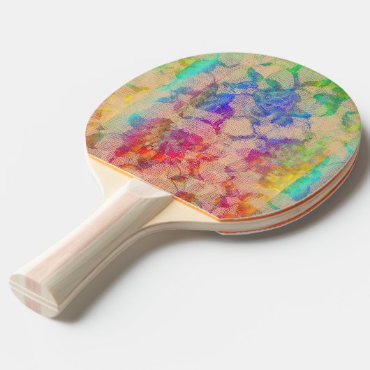 Raquette De Ping Pong Roses de dentelle de Fluoro (Dos Angle)