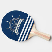 Raquette De Ping Pong Roue nautique, Bleu de la Marine (Côté)