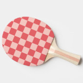 Raquette De Ping Pong Rouge rose À damiers En vichy Motif (Côté)