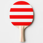 Raquette De Ping Pong Rouge solide avec bande blanche classique (Devant)
