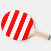 Raquette De Ping Pong Rouge solide avec bande blanche classique (Côté)