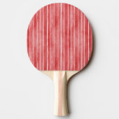 Raquette De Ping Pong Rouges Rayures Blanches Cœurs Saint-Valentin (Dos)