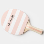 Raquette De Ping Pong Rougissent les rayures roses et blanches (Côté)
