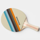 Raquette De Ping Pong Rouille de Foxglove rayée avec nom (Côté)