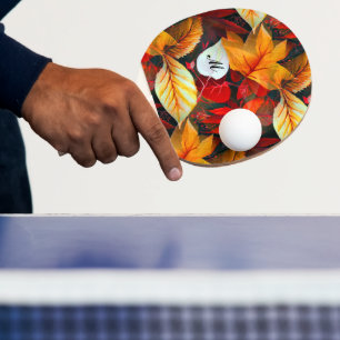 Raquette De Ping Pong Royaume de feuillage avec feuilles d'érable de cou
