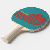 Raquette De Ping Pong Ruby Reef Curl Stripes avec nom (Devant Angle)