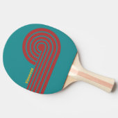 Raquette De Ping Pong Ruby Reef Curl Stripes avec nom (Côté)