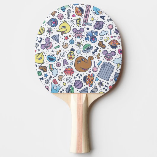 Raquette De Ping Pong Rue Sésame | Sesame Pals DoodMotif (Devant)